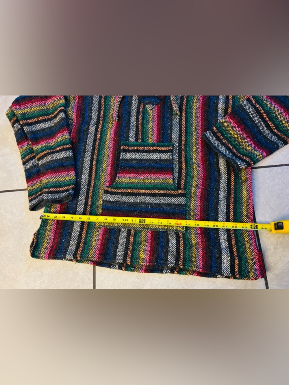 Vintage Baja Hoodie “Drug Rug” - Picture 4 of 9